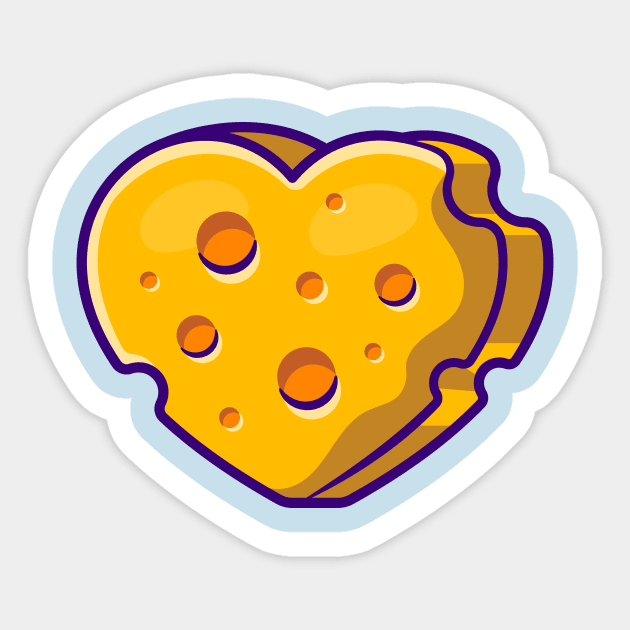 Cheese Shape Love Cartoon Sticker by Catalyst Labs